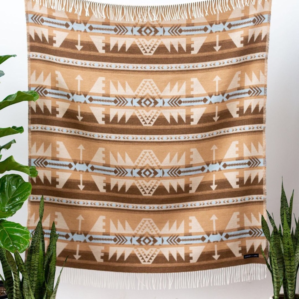 Sackcloth and Ashes Arrow Beige Tribal Blanket
